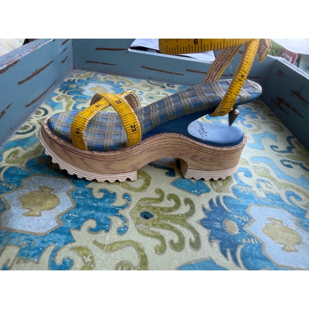 Just the Right Shoe Raine Custom Made Measuring Tape Platform Sandal Figurine